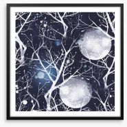 Two moons Framed Art Print 251571565