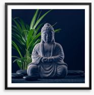 Midnight meditation Framed Art Print 252653645