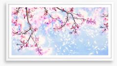 Branching into blossom Framed Art Print 252720148