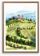 Greens of Tuscany Framed Art Print 254116057