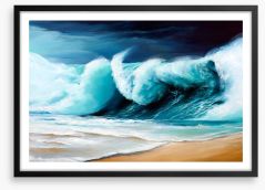Wild waves Framed Art Print 255338799