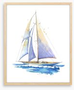 Sailboat splash 1 Framed Art Print 255344190