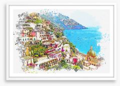 Campania coast Framed Art Print 255738392