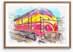 The red train Framed Art Print 256478079