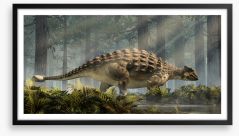 Ankylosaurus amble Framed Art Print 256885103