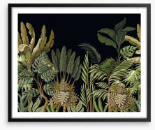 The moonlight jungle Framed Art Print 257598074