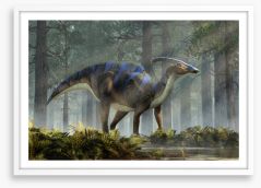 Parasaurolophus patrol Framed Art Print 258209034
