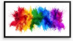 Holi rainbow Framed Art Print 259231683