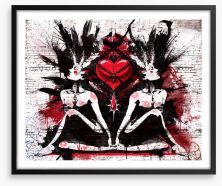 Chains of love Framed Art Print 259297127