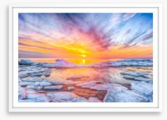 Sunset on the rocks Framed Art Print 259576930