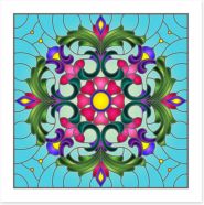 Stained Glass Art Print 260650665