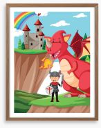 Knights and Dragons Framed Art Print 262664867