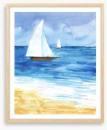 Two white sails Framed Art Print 262672221