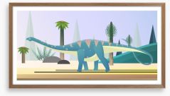 Diplodocus days Framed Art Print 263595017