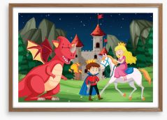 Knights and Dragons Framed Art Print 263821452
