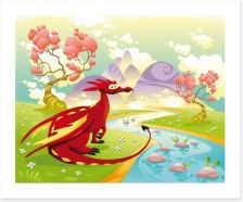 Knights and Dragons Art Print 26420409