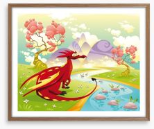 Knights and Dragons Framed Art Print 26420409