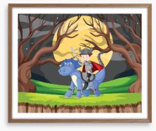 Knights and Dragons Framed Art Print 265047307