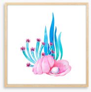 Pink pearl anemone Framed Art Print 267433580
