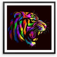 Neon tiger Framed Art Print 267779998