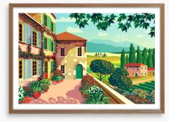 The Tuscan terrace Framed Art Print 267804184