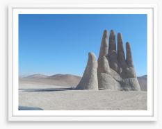 Hand of the desert Framed Art Print 267850768