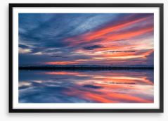 Sunset streaks Framed Art Print 268691516