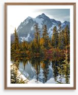 Peaks and pine Framed Art Print 268744681