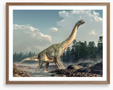 Brachiosaurus roam Framed Art Print 273215921