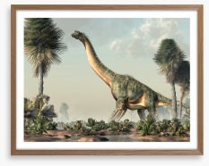 Brachiosaurus browse Framed Art Print 273215939
