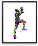 Basketball brights 2 Framed Art Print 274227626