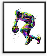 Basketball brights 3 Framed Art Print 274227629