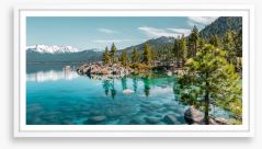 Lake Tahoe cove Framed Art Print 274983173