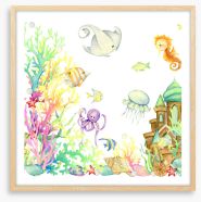 Hide and seaweed Framed Art Print 275264446