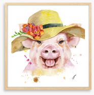 This little piggy Framed Art Print 276359683