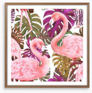 Flamingo dawn Framed Art Print 277012731