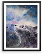 Cosmic cat Framed Art Print 278263985