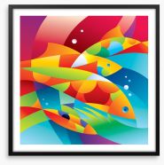 Colourful fishes in the coral Framed Art Print 27873198