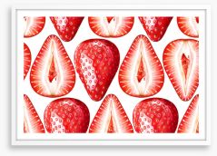 Strawberry love Framed Art Print 280656252