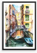 Bridge over the canal Framed Art Print 28181142