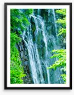 Rock wall waterfall Framed Art Print 282633943