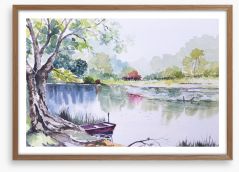 By the riverbank Framed Art Print 283782074
