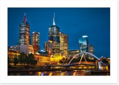 Melbourne City and Yarra River Art Print 28424955