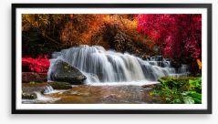 Mundang waterfall Framed Art Print 284508800