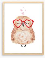 Lovely dreams owl Framed Art Print 284788735