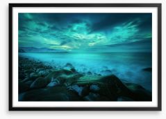 Aurora ocean Framed Art Print 285144433
