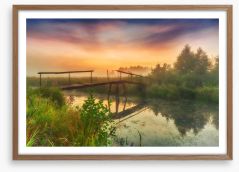 Broken bridge sunrise Framed Art Print 285728267