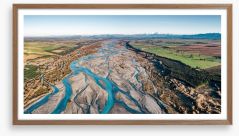 Braided river panorama Framed Art Print 286035948