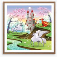 Knights and Dragons Framed Art Print 28604164