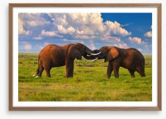 Elephant greeting Framed Art Print 286498876